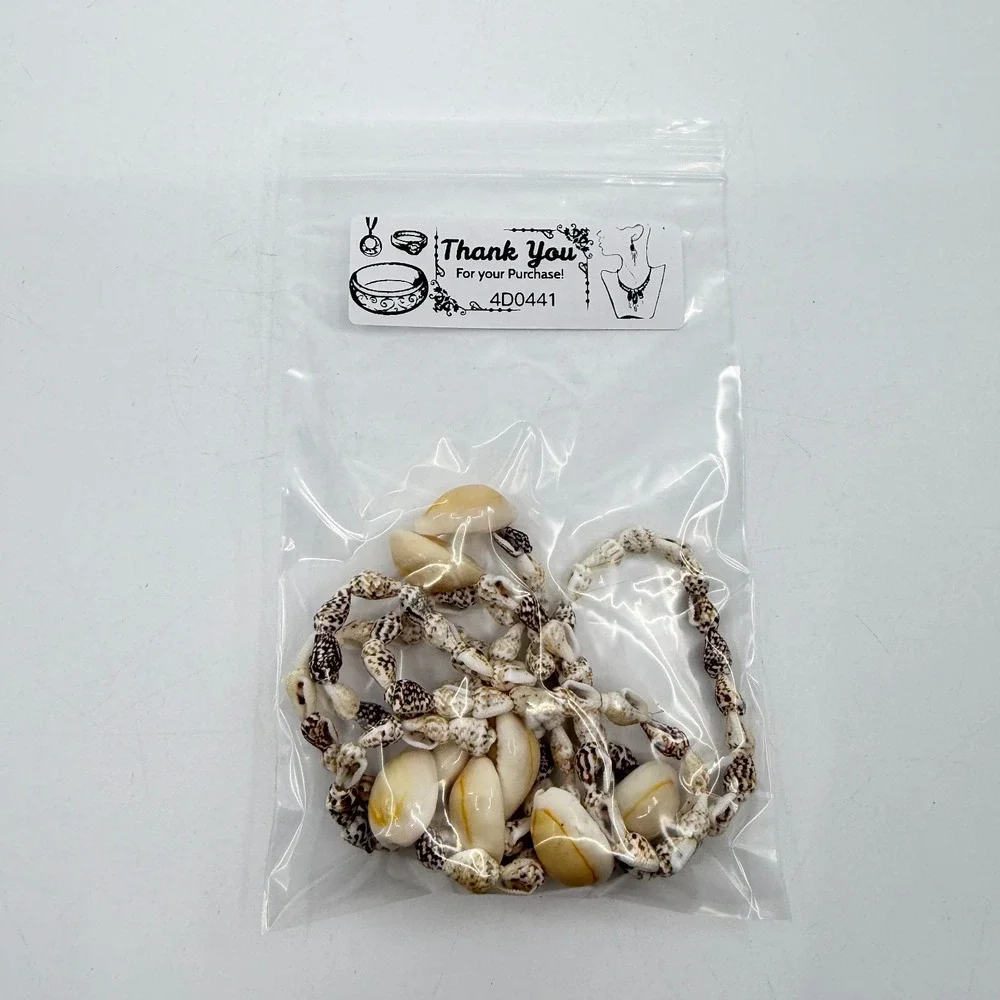 Natural Cowrie Seashell Station Long Necklace Coastal Beach Boho Jewelry Gift